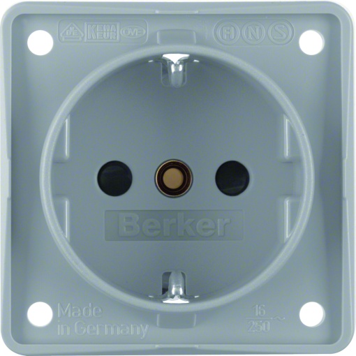 Integro - tomada Schuko obtur, cinz mt
