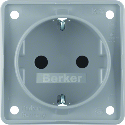 Integro - tomada Schuko obtur, cinz mt