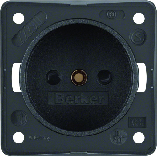 Integro - tomada 2P obtur, antracite mt