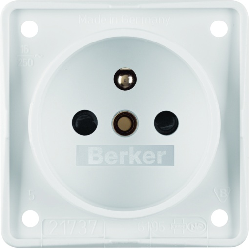 Integro - tomada 2PT FR obtur, branc mt