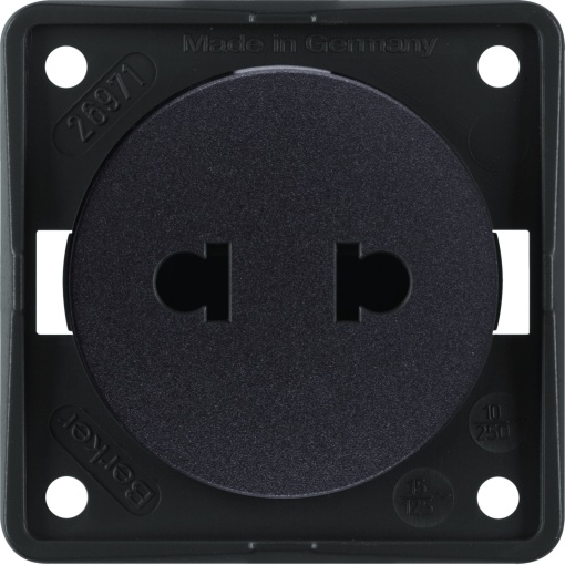 Integro - tomada Euro-A, castanho mate