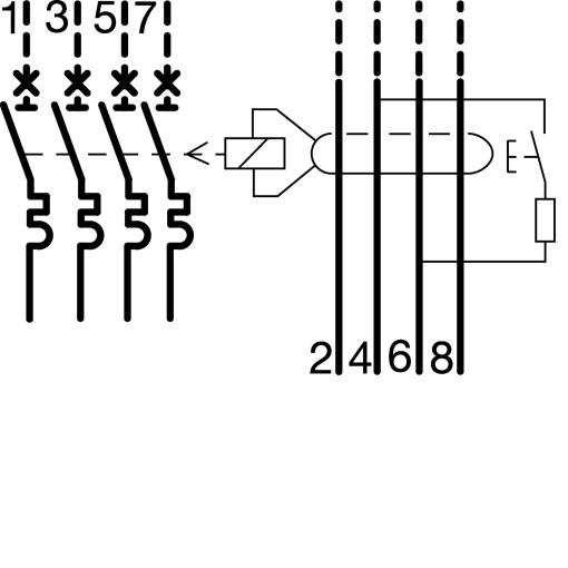 Bloco dif. 4P 125A 30mA tipo AC 6M