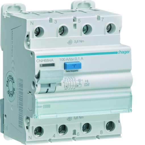 Inter. dif. 3PN 100A  100mA A HI SEL 4M