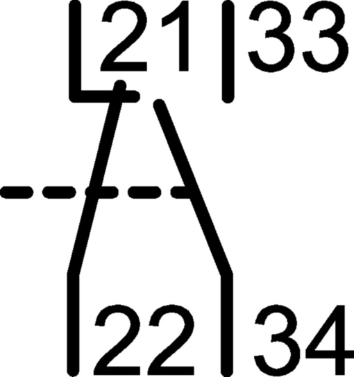 Contacto Aux. ligação frontal 1NA1NF