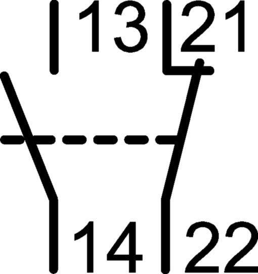 Contacto Aux. ligação frontal 1NA1NF