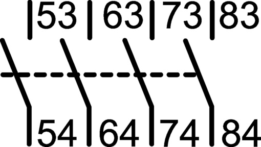 Contacto Aux. ligação frontal 4NA