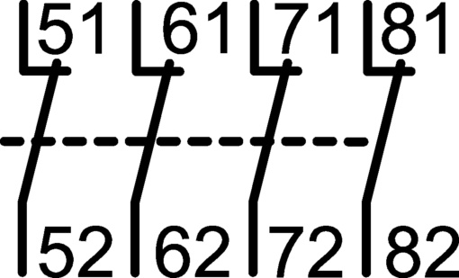 Contacto Aux. ligação frontal 4NF