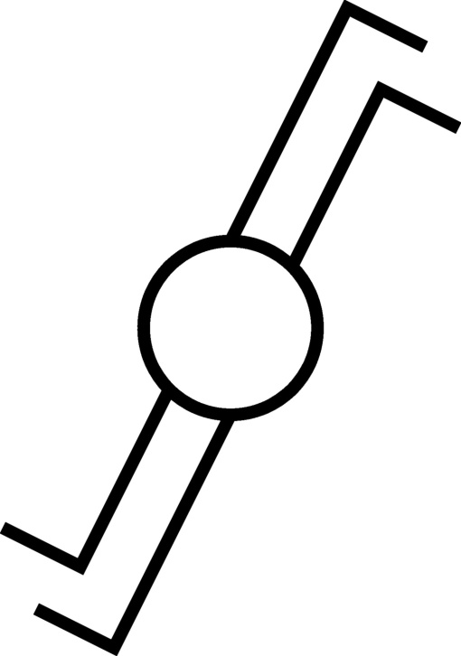 Comutador de escada duplo - preto