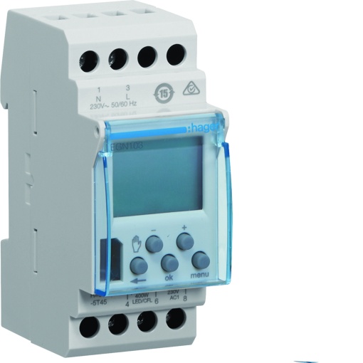 Progr. horário semanal, 1 canal