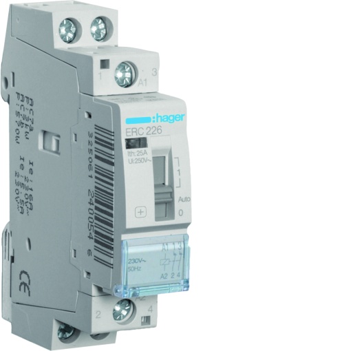 Contactor com manu 25A, 2NF, 230V