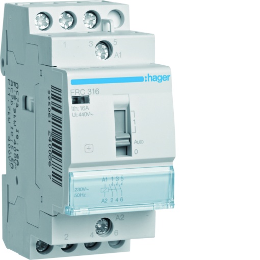 Relé comando 16A, 3NA, 230V 2M