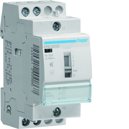 Contactor silenc manu 25A, 2NA, 230V, 2M