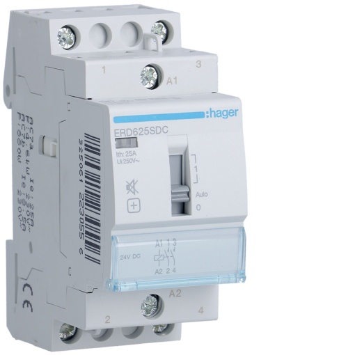 Contactor silenci Manu, 25A, 2NA, 24V DC