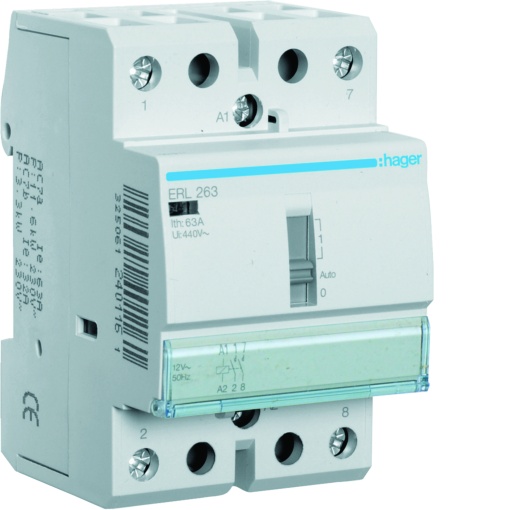 Contactor ccmdo manual 63A, 2NA, 12V 3M