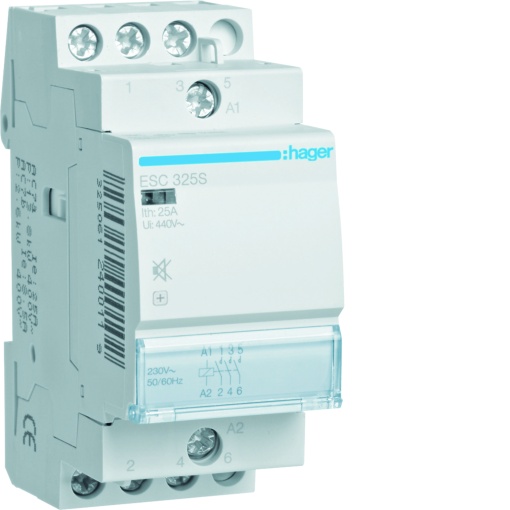 Contactor silencioso 25A, 3NA, 230V 2M