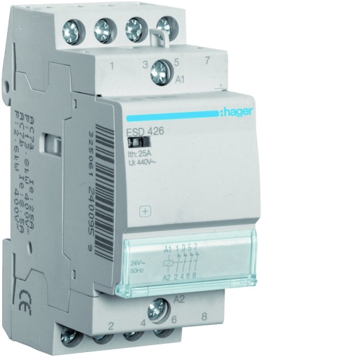 Contactor 25A, 4NF, 24V 2M