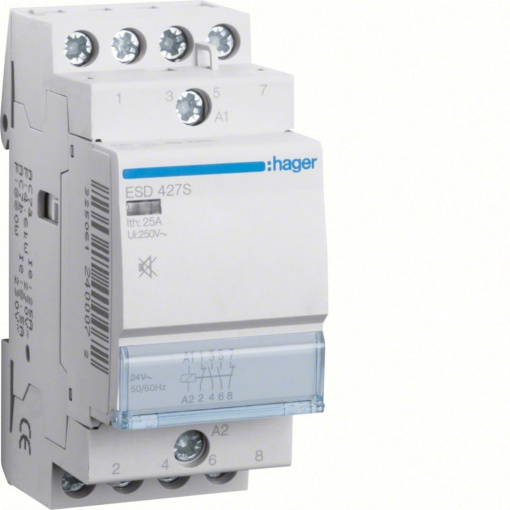 Contactor silencioso 25A, 2NA2NF, 24V