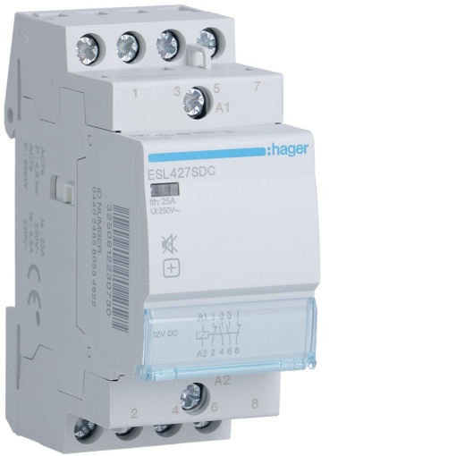 Contactor silencios 25A, 2NA2NF, 12V DC