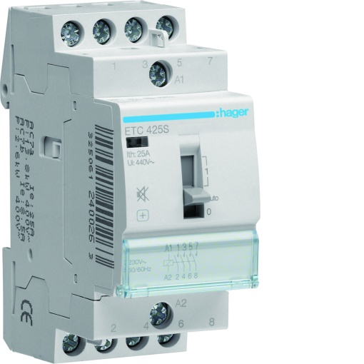 Contactor silenc. DN 25A, 4NA, 230V