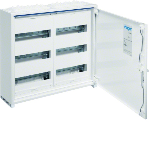 Armário FWB de superfície com porta 3 filas 2 campos 72 módulos IP44 500x550x161