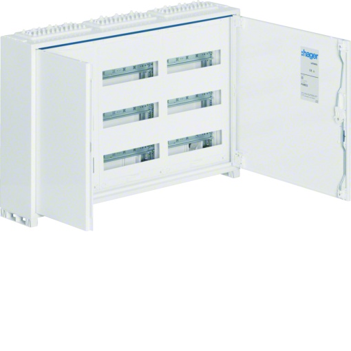 Armário FWB de superfície com porta 3 filas 108 módulos IP44 500x800x161