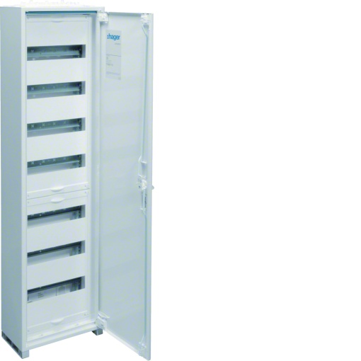 Armário FWB de superfície com porta 7 filas 1 campo 84 módulos IP44 1100x300x161