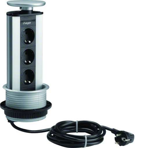 Bloco encastr., 3xSchuko