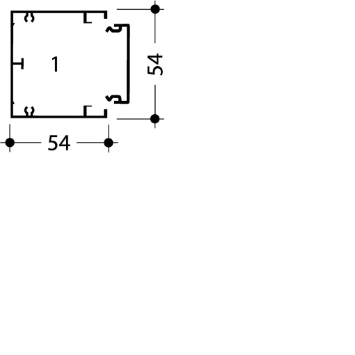 Base GBA 50x50 alumínio