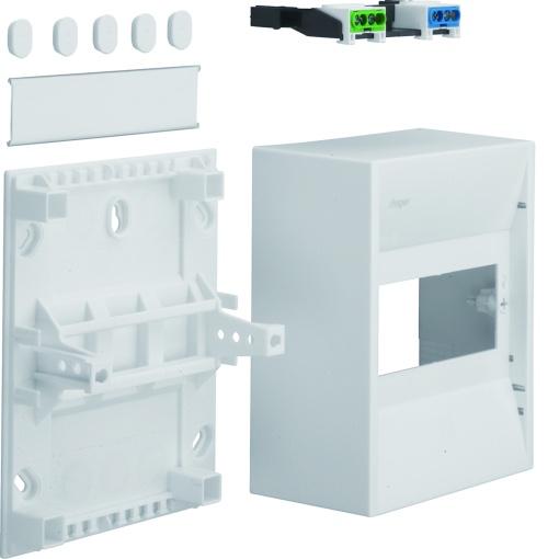 Caixa gamma Mini-caixa de distribuição, 6 L, 1xPE, 1xN, IP30