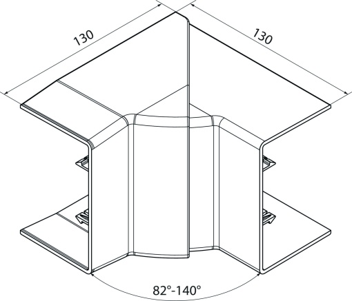 Ângulo interior variável GT55090, branco