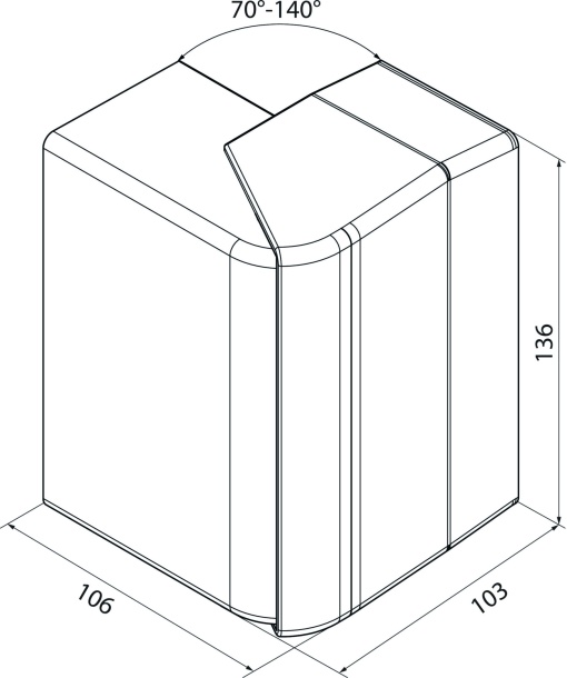 Ângulo exterior variável GT55131, branco