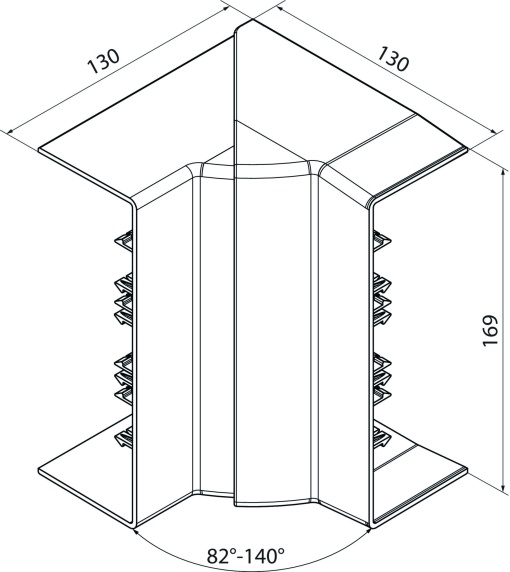 Ângulo interior variável GT55162, branco