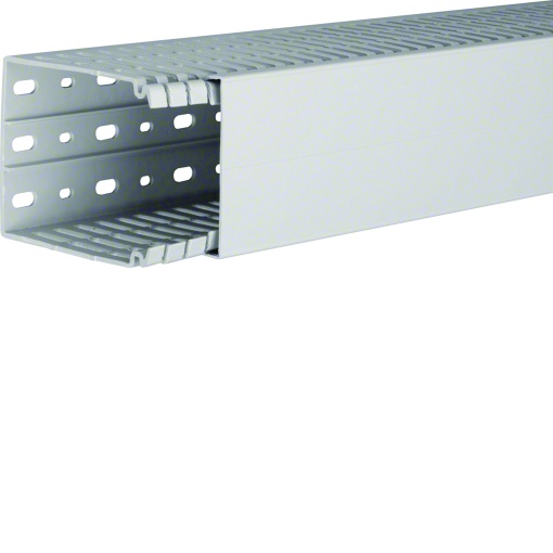 Calha de cablagem em PCABS livre de halogênio HA7 100x80 mm cinza claro
