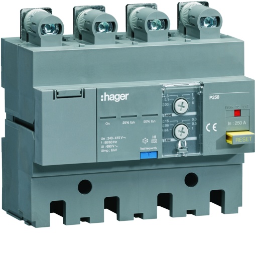 Bloco P250 4P 250A reg. 0,03-6A