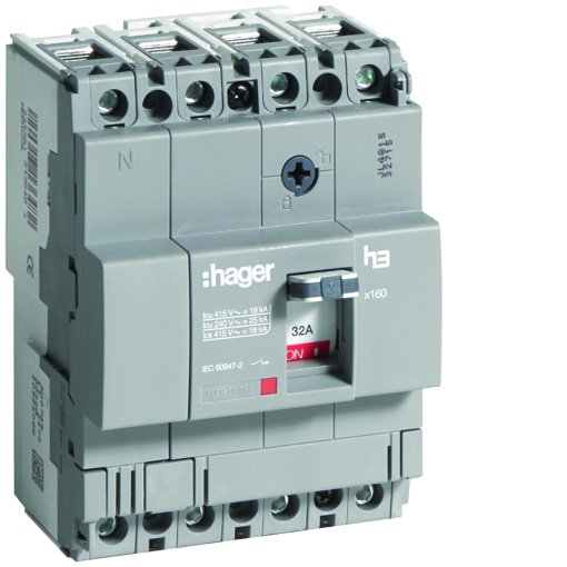 Disjuntor x160 TM 4P-4D 32A 18kA