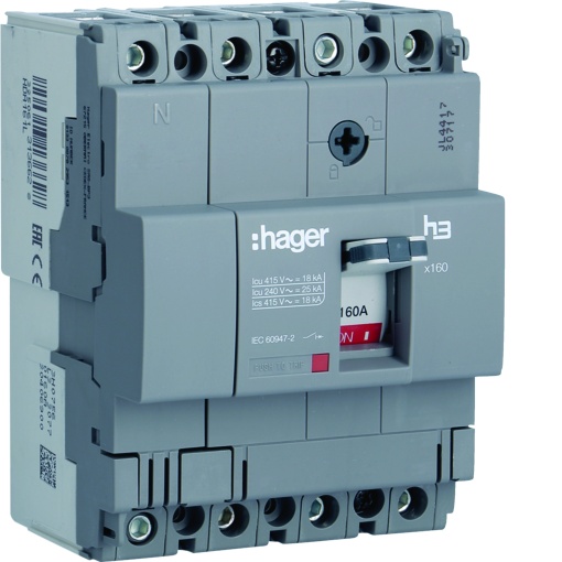 Disjuntor x160 TM 4 Pólos - 4 Disparadores 160A 18kA