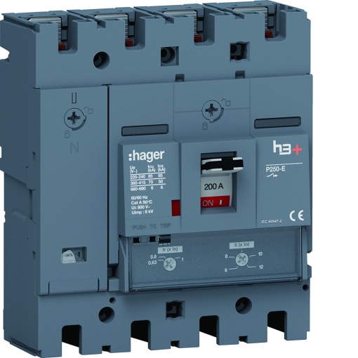 Disjuntor P250 TM 4P-4D 200A 70kA