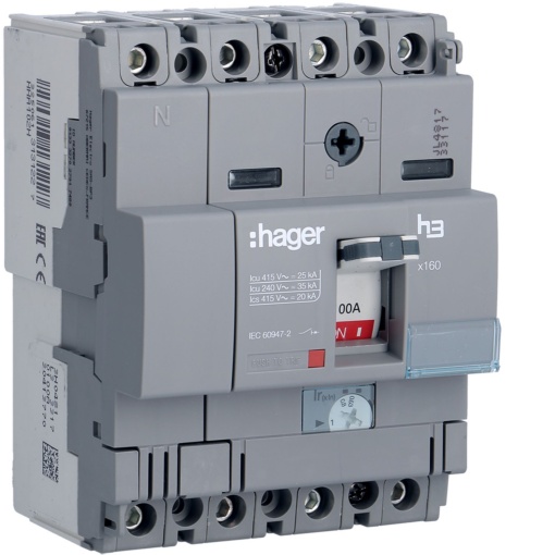 Disjuntor x160 TM 4P-3DN2 100A 25kA