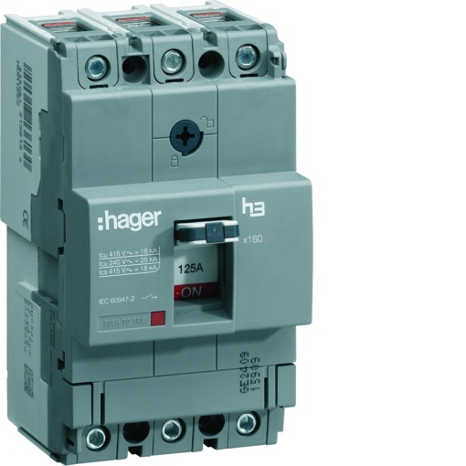 Disjuntor x160 TM 3P-3D 125A 25kA