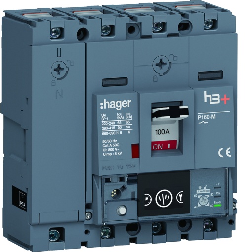Disjuntor P160 Energy 4P-4D 100A 50kA