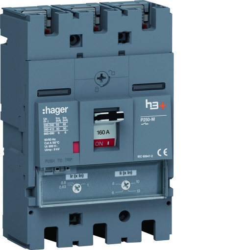Disjuntor P250 TM 3P-3D 160A 50kA