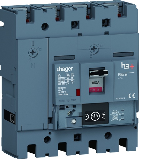 Disjuntor P250 Energy 4P-4D 160A 50kA