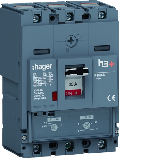 Disjuntor P160 TM 3P-3D 25A 40kA