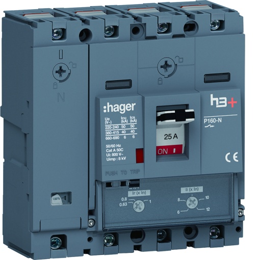 Disjuntor P160 TM 4P-4D 25A 40kA