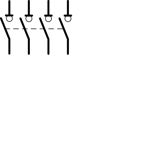 Inter. corte aparente 4P 80A 4M