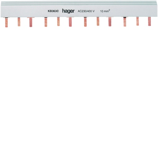 Pente de ligação 3 Pólos 63A ponteira 10mm² 24M