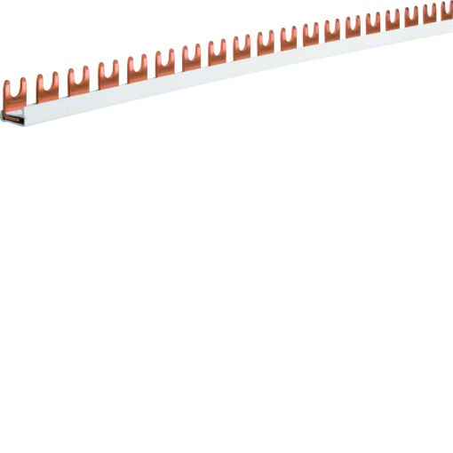 Pente 1-fase, 10mm², 57 módulos para ligação rápida e conexão por parafuso.