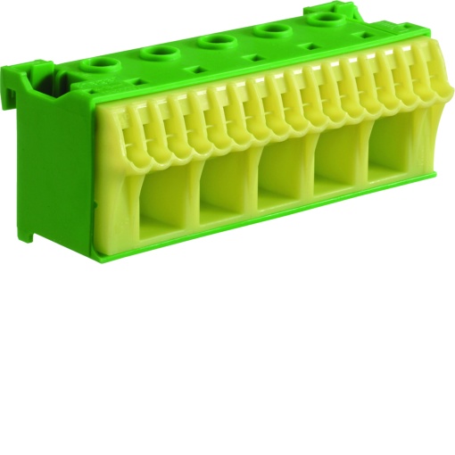 Terminal de terra ligação rápida 5x16mm²  17x4mm², montado em suporte.