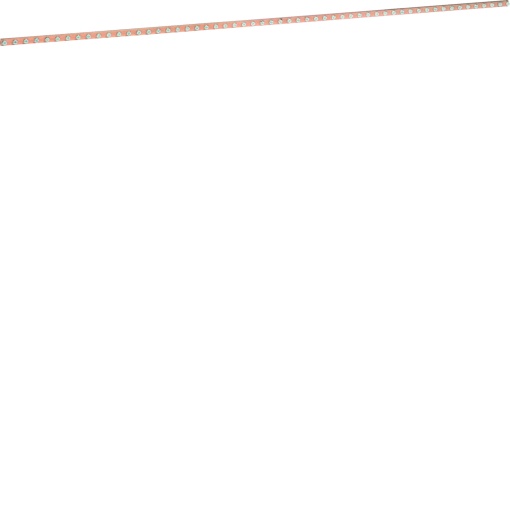 Barra de cobre perf. M5 12x5mm l.245