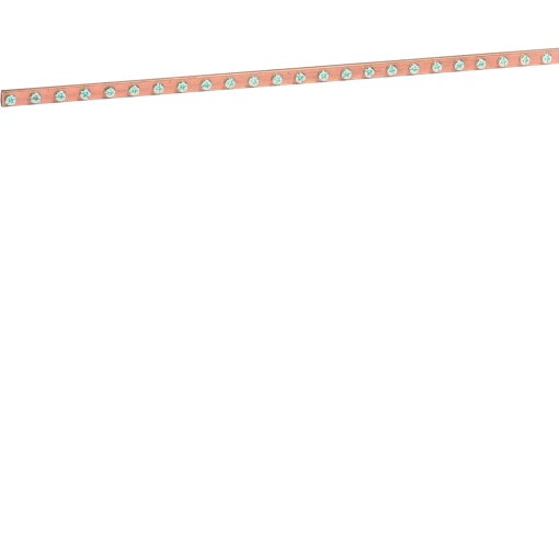 Barra de cobre perf. M5 12x5mm l.1000